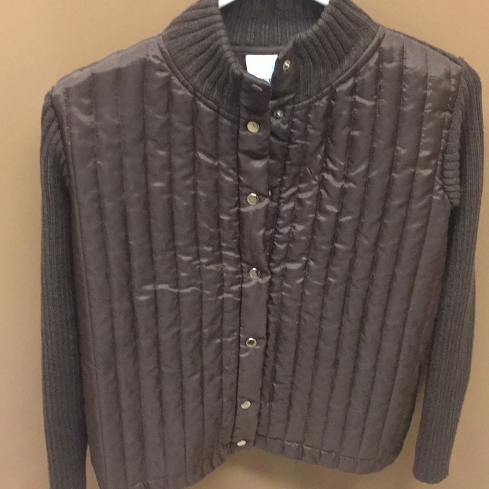 Brown shell sweater shirt